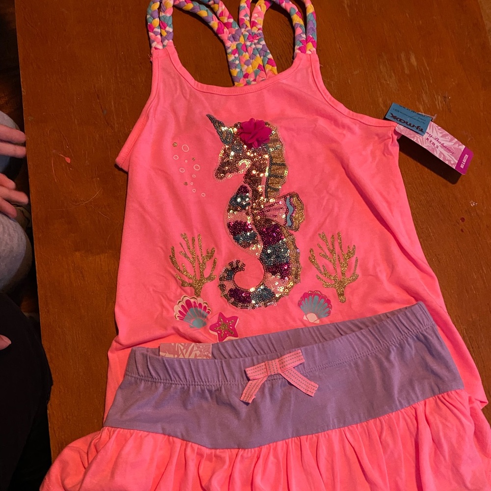 Seahorse sequin outfit